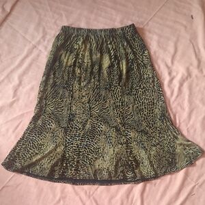 Stretchy Animal Print Skirt